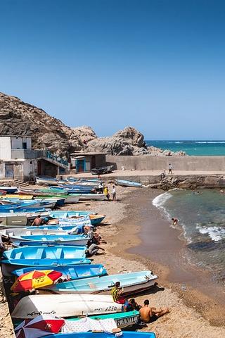 Boats on Shoreline, Algeria Boats on Shoreline, Algeria