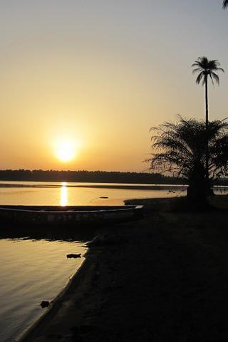 Sunset over Lake, Guinea