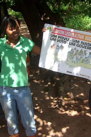 Woman with Election Posters, Guinea Bissau