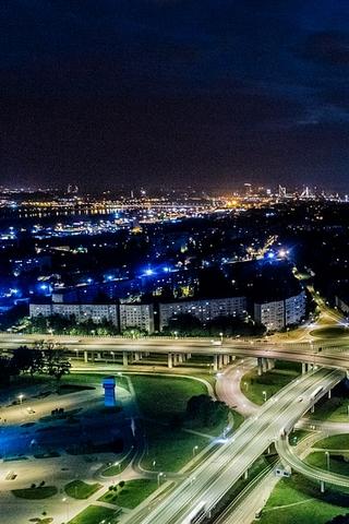 Riga at Night, Latvia